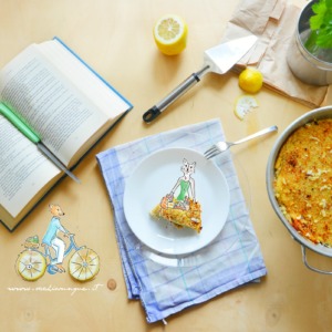 Gateau di cavolo cappuccio aromatizzato al limone