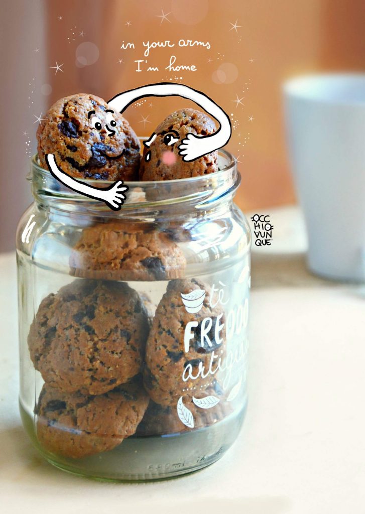 Cookies SENZA BURRO E UOVA al cioccolato e nocciole